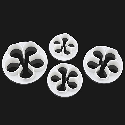 Fondant Ausstecher Set DIY 47tlg, Sedhoom Fondant Ausstechformen Mit Auswerfer, Modellierwerkzeug, Glätter, Rollstab, Schere Für Kuchen Dekoration Fondant Marzipan - 7