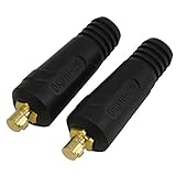 Dinse Cable Panel Connector TIG Soldadura Cable Panel Conector macho DKJ10-25 200Amp Dinse Quick Fitting 2pk