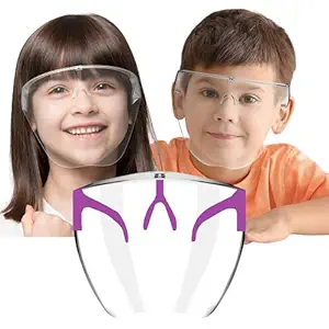 FREE KIDS N95 MASK | Sister JUNIOR Face Shield For Kids Above 6 Years | PURPLE Anti-fog, Washable, fits Perfectly | POLYCARBONATE HD VISION Shield By Weekend Inc.