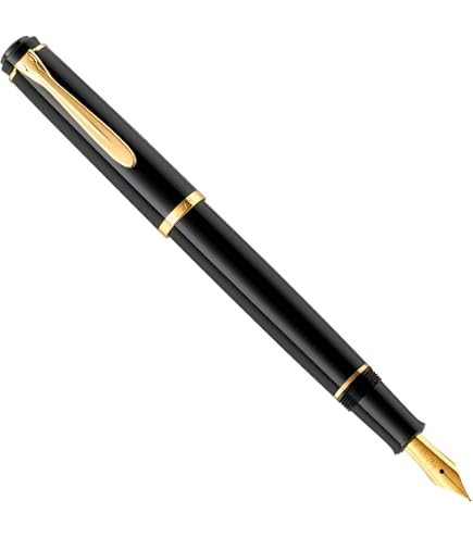 Pelikan Füllhalter Souverän M805 – Schwarz, F-Feder, Kolbenfüller Im Geschenketui