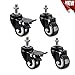 Produktbild casters MöBelrollen 4 Packungen Universal- Schwenken Bremse Faden RollenräDer 2 Zoll M8 M10 BüRostuhlrollen Schwerlast Stille Zum Tabelle Schemel Wagen 4 Packungen Schwarz