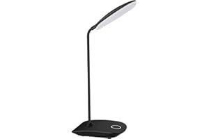 DEEPLITE Lampe de Bureau LED avec col de cygne flexible à 3 niveaux de luminosité, fonctionne à piles, Contrôle Tactile Protection des Yeux 5 W,Lampe de chevet pour dortoir, bureau, chambre à coucher