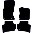 Carsio Carpet Car Mats For Jaguar F Pace 2016 Onwards 4 Piece Set Tailored Fit Floor Mat Complete Accessory Black Custom Fitted - All Weather, Anti-Slip Backing & Blue Trim
