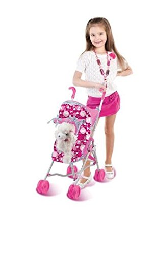 Preisvergleich Produktbild Dimian Hundebuggy mit Stofftier Hund, »Trendiger Plüschhund mit Buggy«