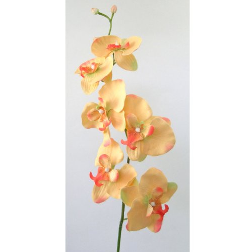 Kunstblume Orchideenzweig 78cm. Farbe PFIRSICH-86