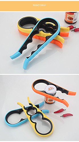 ADOO Cap Opener Dosenöffner, Cap Launcher Bier Weinflasche Opener und Deckelöffner Anti-Rutsch Gummi Jar Deckelöffner für eine Reihe von Größen - 4