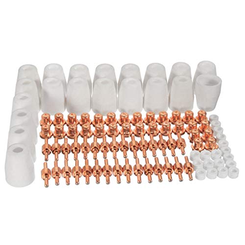 Preisvergleich Produktbild Yongse 100Stk Plasmaschneider Verbrauchsmaterial Elektrodenspitze Düse für CUT40D CUT50D