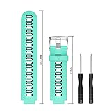 Vamoro Weiches Silikon-Ersatzarmband Soft Silikon Classic Sportarmband Ersatz Uhrenarmbänder für Garmin Forerunner 735XT(Violett)