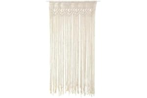 Awayhall Macrame Wandbehang Tapisserie Baumwolle gewebt handgewebte böhmische Tapisserie für Raumteiler, Fenstervorhänge, Türvorhänge, Hochzeitshintergrund, Inneneinrichtung 90 * 180 cm