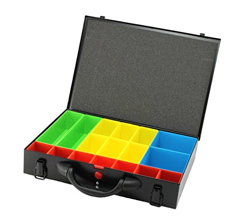 Caja de metal con compartimentos para organizar herramientas de DJM Direct