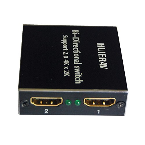 huierav HDMI 2.0 Ultra HD 4 Kx2 K/60Hz HDMI switch| HDMI Manuelle Umschalter 2 x 1 oder 1 x 2 ab Switch Splitter, 2 Anschlüsse - 3