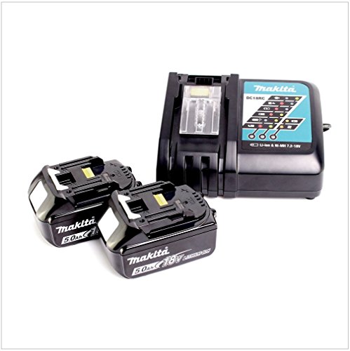 Makita DHS 710 RTJ 36 V Akku Li-Ion Handkreissäge 190 mm im Makpac mit Einlage + Ladegerät + 2x 5,0 Ah Akku - 5