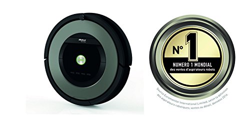 iRobot Roomba 865 Robot Aspirador Potente Rendimiento de Limpieza, Sensores de Suciedad Dirt Detect, Todo Tipo de Suelos, Programable, Óptimo para el Pelo de Mascotas, Gris