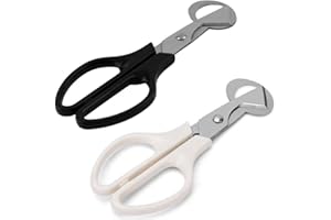 2 Pièces Ciseaux Oeuf De Caille, LYHURK Ciseaux à Œufs en Acier Inoxydable, Coupe-Coquille d'Oeuf, Oeuf Shell Cutter pour Couper les Œufs de Caille, Accueil Cuisine Restaurant (Noir et blanc)