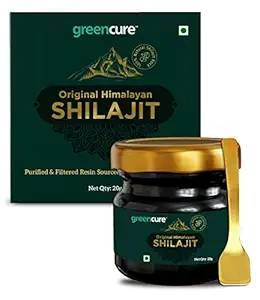 Greencure Original Himalayan Shilajit, Shilajeet Original, Silajit for Man / Woman (20g), Shilajit Original Resin Lab-Tested for Purity; Silajit Original Himalayan Natural Stamina Booster for Men / Women, Shilajit Resin for Power & Endurance