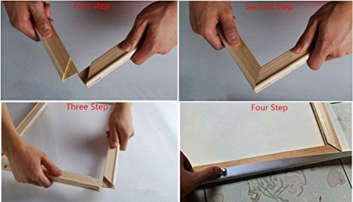 Panda-DIY Malen nach Zahlen Art Set Leinwand-Wand-Bild 16×20 Zoll (mit Holzrahmen) - 6