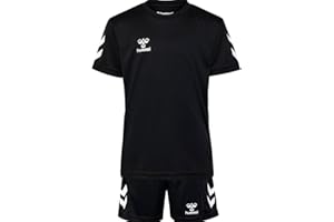 ‎HUMMEL hummel Logo Set Trainingsanzug Kinder - Trikot - Sportanzug für Jungen und Mädchen - Training & Fußball Set mit Shorts und T-Shirt - aus 100% Polyester