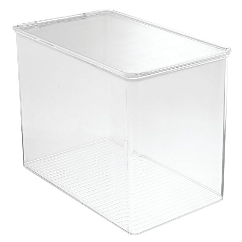 mDesign Schrank-Organizer Schuhkarton Aufbewahrungsbox, für Hackenschuhe, hohe Pumps, Stiefel – Durchsichtig - 4