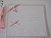 Baby Girl Christening or Naming Day Personalised Guest Book Album or Scrapbook Square 8 x 8 Pink and White