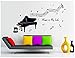 Produktbild PLZY Klavier Noten Wandaufkleber Wohnzimmer Schlafzimmer Badezimmer Schulraum Selbstklebend Abnehmbares PVC 67 * 120CM