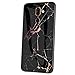 Produktbild Jinghaush Kompatibel mit Nokia 7 Plus Hülle,Kompatibel mit Nokia 7 Plus Handyhülle Gehärtetes Glas Back Cover + Weich TPU Silikon Rand Marmor Muster Glas Hart Case Kratzfest Schutzhülle,Schwarz Gold