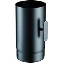 Manicotto Con Valvola Per Stufe A Legna - Acciaio Nero 2mm, DN 130, Resistente Fino A 400°C - Foto 9