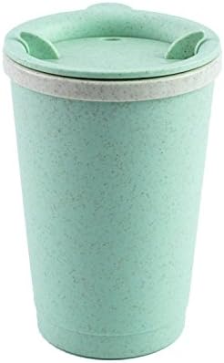 Wheat Straw Reusable Travel Coffee Mug Eco-friendly Biodegradable Tumbler Tea Cup 280ml