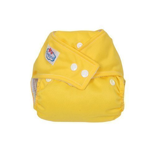Reuseable Baby Pocket Cloth Nappies One Size Fits All-YELLOW