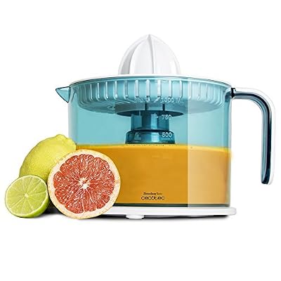 Cecotec 4068 ZitrusEasy Basic Presse-Agrume Electrique, 40W, 1L, Sans BPA, Double Sens de Rotation, 2 Cônes, Couvercle Anti-Poussière, Lave-Vaisselle, Bleu/Blanc
