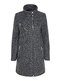 Wollmantel mit Stehkragen VERO MODA Damen VMDARLINGNEWLOOP 3/4 Wool Jacket Mantel, Grau Medium Grey Melange, X-Small (Herstellergröße: XS)