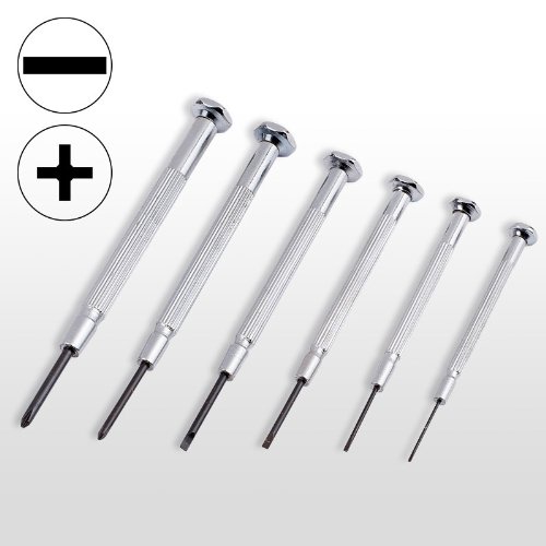 Präzisions-Schraubendreher-Set Feinmechanikwerkzeug Uhrmacherset Chrome-Vanadium-Stahl 6 Stück Präzisions-Schraubendreher Chrome Vanadium, 6 Stück, Schlitz / Kreuz in Kunststoffbox - 3