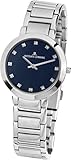 Jacques Lemans Damen Analog Quarz Uhr mit Edelstahl Armband 1-1842.1F