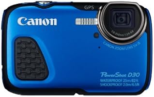 Canon PowerShot D30 Digitalkamera (12,1 Megapixel, 5-fach opt. Zoom, 7,5 cm (3 Zoll) LCD-Display, Full HD, GPS, wasserdicht bis 25m) blau
