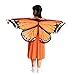 Produktbild Vimoli Schmetterling kostüm Frauen Schmetterling Flügel Schals Poncho Kostüm Verkleidung Zubehör für Cosplay/Show/Daily/Party, Damen Schöner Chiffon Schmetterlingsflügel Schal(C Orange,118 * 48CM)