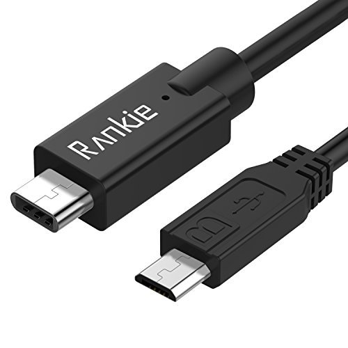 USB-C auf Micro USB Kabel, Rankie 1 Meter High-Speed USB Type C USB-C auf Micro USB Datenkabel für Nexus 6P, Nexus 5X, Pixel C, Lumia 950/ 950XL, Apple New Macbook 12 Inch, Nokia N1 und andere Type-C Unterstützte Geräte - R1203