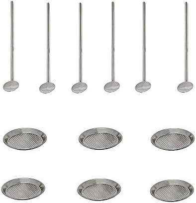 Cocktail homiez de café/latte-set comprenant 6 soucoupes et 6 mélangeurs en acier inoxydable