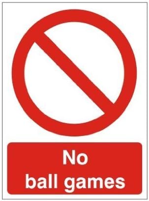 No Ball Games 150mm x 200mm Self Adhesive (PRG.38W-SA)