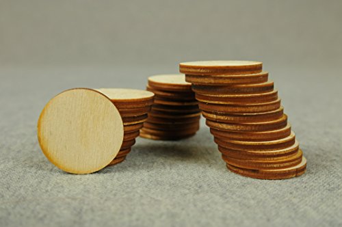 30x Kreis aus Holz 3cm Ø Basteln Malen Dekoration Bilderrahmen Holzscheibe - 2