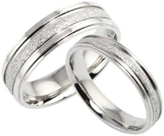 His & Hers Matching Set Titanium Steel Wedding Bands Couple Ring (His Size O,Q,S,T,W,Y / Hers Size J,M,O,Q) Sold by Pair Please email sizes-R259