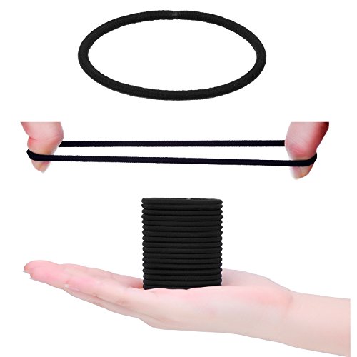 eBoot Zopfband Haargummis, 60 Stück, Sortiert 3 Größen , Schwarz - 2