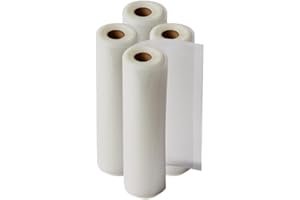 HIGH STREET TV Power XL Vacuum Nutrisealer Sealer Food Bag Rolls - Pack of 4 Food Sealer 4x6m - Air Sealing For Meal Preservation - Dry & Moist Foods & Liquids – Bag Roll (Bag Refill Kit)