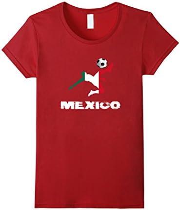 Mexico Soccer Football Fan Tee Shirt Female Medium Cranberry