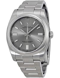 Rolex Oyster Perpetual Rhodium Dial Stainless Steel Mens Watch 116000RSO