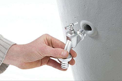 Auslaufhahn aus Chrom für Regenspeicher von Garantia inkl. Teflonband, 3/4 Zoll - 2