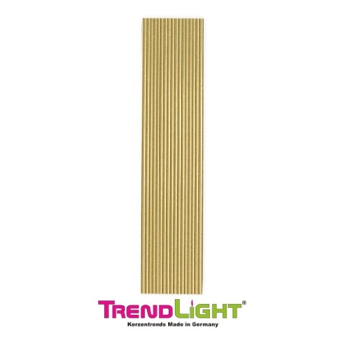 Rundstreifen 2 mm gold 220 mm 19 Stück – Wachsstreifen zum verzieren von Kerzen