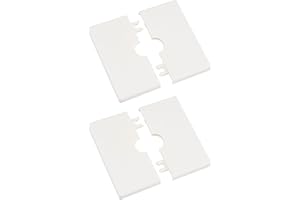UFURMATE Couvertures de paroi de tuyau, 2Pcs 16mm diamètre ABS plastiques carrés plaques d’écusson auto-adhésives couvertures de plaque de tuyau pour la décoration de Tube de tuyau (blanc nacré)