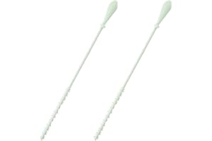 KUOXAN 2PCS Silicone Straw Brushes, Long Straw Cleaner, Straw Brush, 9.45 Inch Extra Long Cleaner Brush Reusable Water Bottle Pipe Cleaner Kitchen Cleaning Tool for Narrow Neck Containers