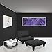 Junior Futon Sofa Bed And Stool in Faux Leather Fabric in Black