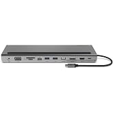 Belkin USB-C Hub, 11'i 1 arada &Ccedil;oklu Bağlantı Noktalı Adapt&ouml;r Yuvası, 4K HDMI, DisplayPort, VGA, USB-C ve 100W, Bağlı Cihazda