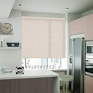 MSR 116 Roller Blinds/Curtains and Shades for Home Furnishing(Balcony,Kitchen,Bedroom,Bathroom etc) Pink (3 ft(W) 3 ft(H))